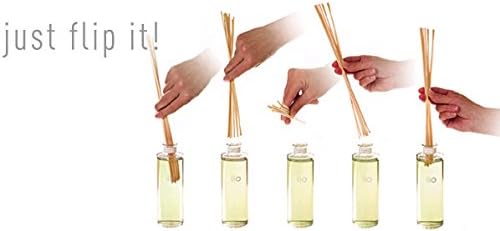 Resafy Reed Diffuser Sticks, Jecnovo Pack of 100 Fiber Sticks with Handmade Linen Bag, Safe and Non-Toxic, 9 Inches Long 3mm Diameter Aromatherapy Diffusers for Home, Spa and Office(Brown)