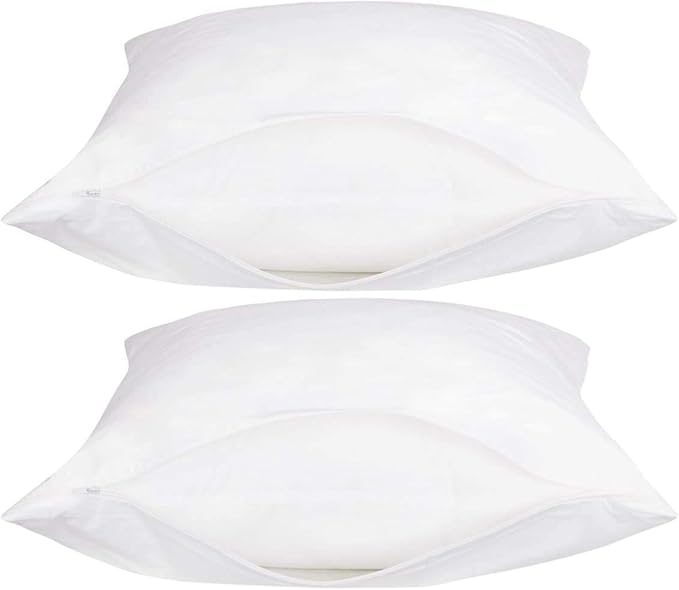 4 Pack Deluxe Zippered Vinyl Pillow Covers - Waterproof Protectors for Longer Lasting Pillows. Standard Size 20"x29". Ideal for Home, Hotel and Hospital use.