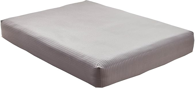 Kingnex Striped Sofa Bed Sheets Queen for Sleeper Sofa Bed with 4-6 Deep Soft Brushed 1800 Microfiber 4 Piece Bedding Set (60"x74"x6") Grey