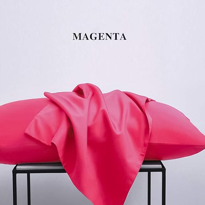 NTBAY King Pillowcase Set - 2 Pack Brushed Microfiber 20x36 Pillowcases - Soft, Wrinkle-Free, Fade-Resistant, Stain-Resistant, Magenta Pillowcases with Envelope Closure - 20x36 Inches, Magenta