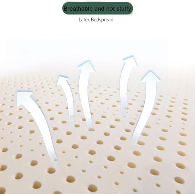 Natural Premium Latex Mattress Topper, Medium Firm Single and Double Bed Topper Help Relief Shoulder and Back Pain,6in,90x200cm(35x79in)