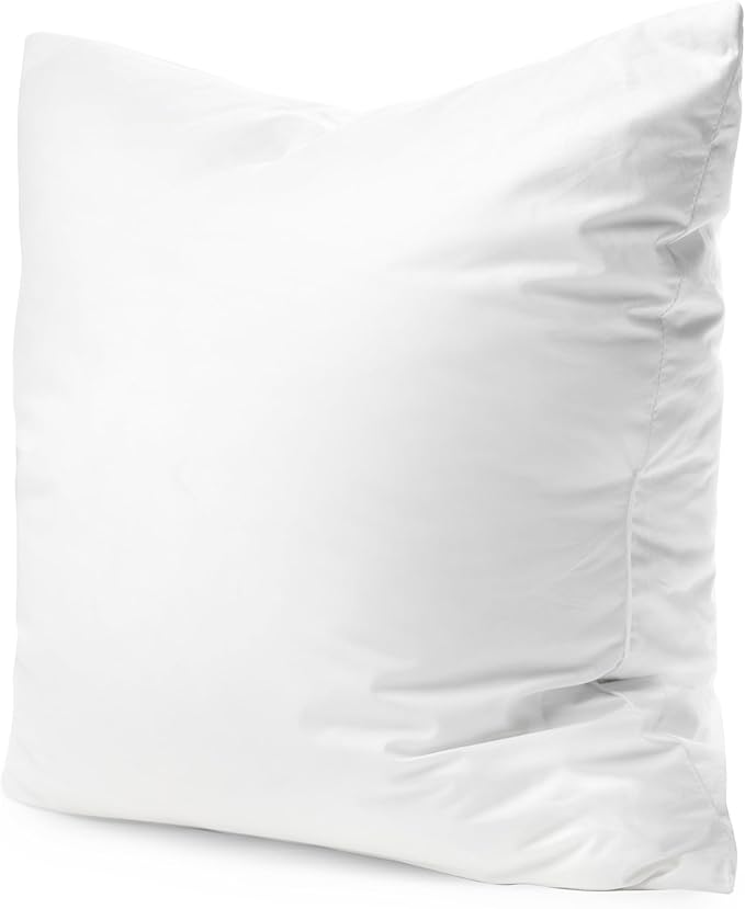 Continental Bedding | 10/90 Down and Feather Throw Pillow Insert | 100% Cotton 250TC Shell | Medium Loft Decorative Cushion | 22x22 | 1 Pack
