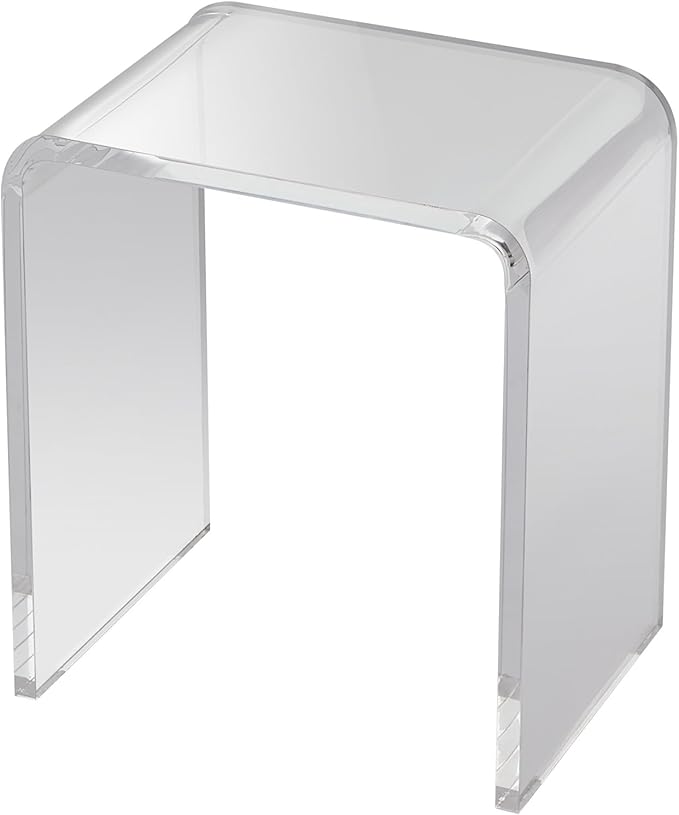 VEVOR Acrylic Side Table, U- Shaped Coffee Table, Clear Acrylic End Table with Waterfall Edges for Drink, Food, Snack Used in Living Room & Bedroom
