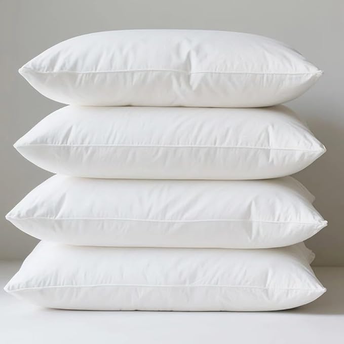 Waterproof Pillow Protectors 10 Pack Standard 20x26 Inches with Hidden Zipper Dust Moisture Sweat Proof Pillow Case Cover Protector Soft Comfortable White (10, Standard 20x26 inches )