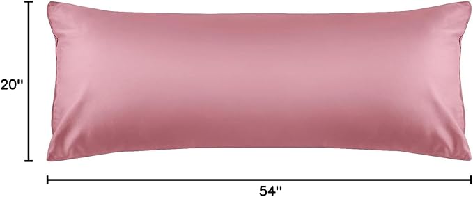Warmstar Cotton Body Pillow Cover 1 Pack, 600 Thread Count Body Pillow case 20"x54", Long Body Pillow Case Cover Soft Breathable with Envelope Closure,Lotus Pink