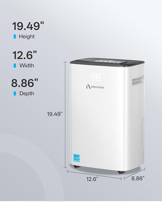52 Pints Dehumidifier for Basement Bedroom Bathroom Large Room Home, 4500 Sq.Ft Dehumidifiers with Drain Hose, 2025 Energy Star Certificate, Humidity Control, 24H-Timer, Auto Defrost