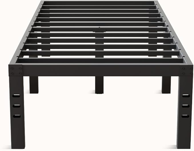 Novilla Twin Bed Frame, 14 Inch Metal Platform Bed Frame Twin Size with Storage Space Under Bed, Heavy Duty Steel Slat Support, Easy Assembly, No Box Spring Needed