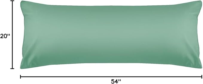Warmstar Cotton Body Pillow Cover 1 Pack, 600 Thread Count, 20"x54", Long Body Pillow Case Cover, Soft, Breathable, Envelope Closure, Zephyr Green