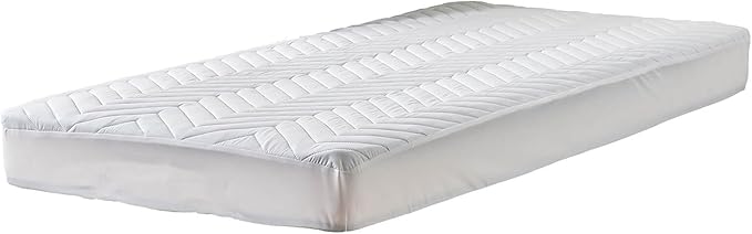 Kingnex Waterproof Quilted Mattress Protector Pad Fitted Padded Matress Cover with Deep Pocket Twin Size