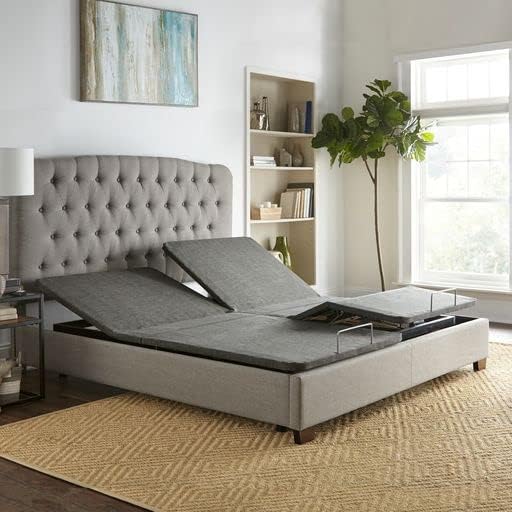 Boyd Sleep Power Adjustable Bed Base with Zero-Gravity, Anti-Snore, and TV Settings, Adjustable Leg Heights, Durable Steel Frame, Whisper Quite Motor, Size Split King