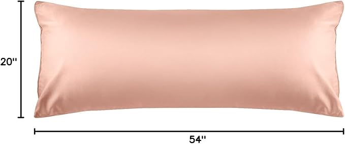 Warmstar Cotton Body Pillow Cover 1 Pack, 600 Thread Count Body Pillow case 20"x54", Long Body Pillow Case Cover Soft Breathable with Envelope Closure,Pink