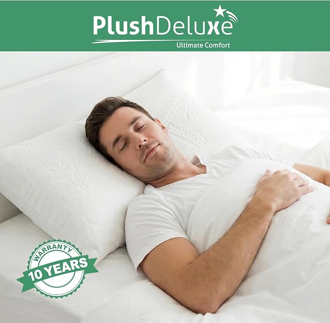 Premium Standard 20''x 26'' Waterproof Pillow Protector Covers - Zippered Pillowcase, Set of 2 Standard Size
