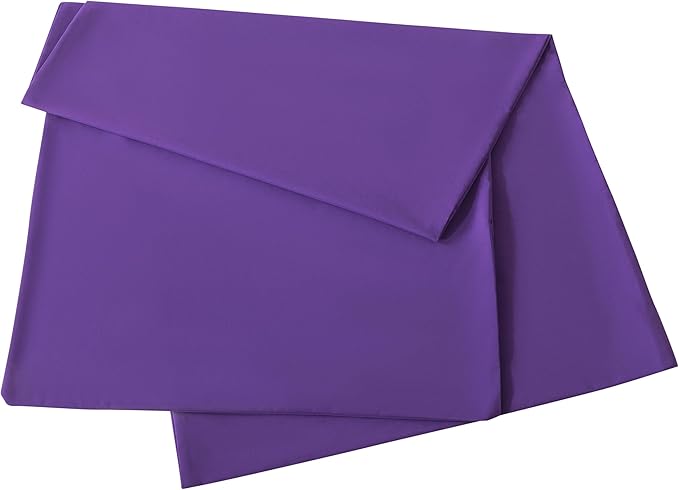 WhatsBedding Body Pillow Cover Cotton Fabric, Long Pillowcase Breathable & Skin-Friendly, Envelope Closure - Purple (20x54 inch)