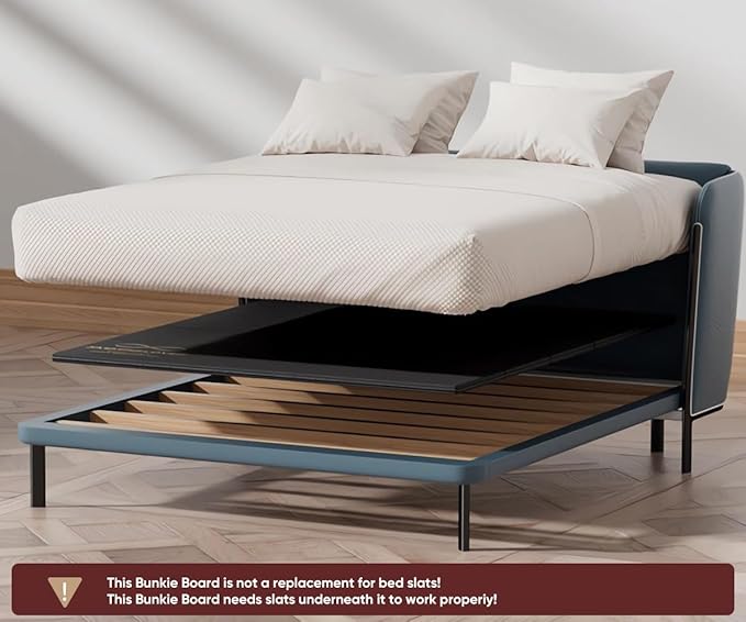 Bunkie Board King Size 76x80 - Heavy Duty Reinforced Wood Bed Boards for Under Mattress, Universal Sleeper Sofa Support Board with Anti-Sag Design for Metal Bed Frame, Platform Beds&Pull Out Couches