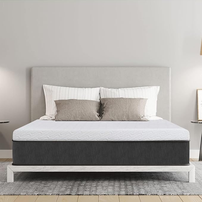 VALUXE 4 Inch Gel Memory Foam Mattress Topper Queen Size High Density Cooling Pad Pressure Relief Bed Topper (with Removable & Washable Bamboo Cover)