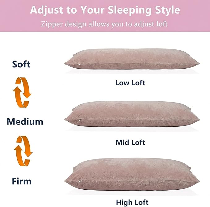 1 MIDDLE ONE Body Pillow, Memory Foam Body Pillows for Adults Sleeping, Long Pillow for Bed, Big Large Firm Full Body Pillow for Side Sleeper, 20x54 Inch, Dusty Pink
