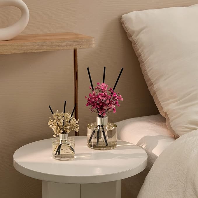 COCODOR Preserved Real Flower Reed Diffuser/Rose Perfume / 6.7oz(200ml) / 1 Pack/Reed Diffuser Set, Oil Diffuser & Reed Diffuser Sticks, Home Decor & Office