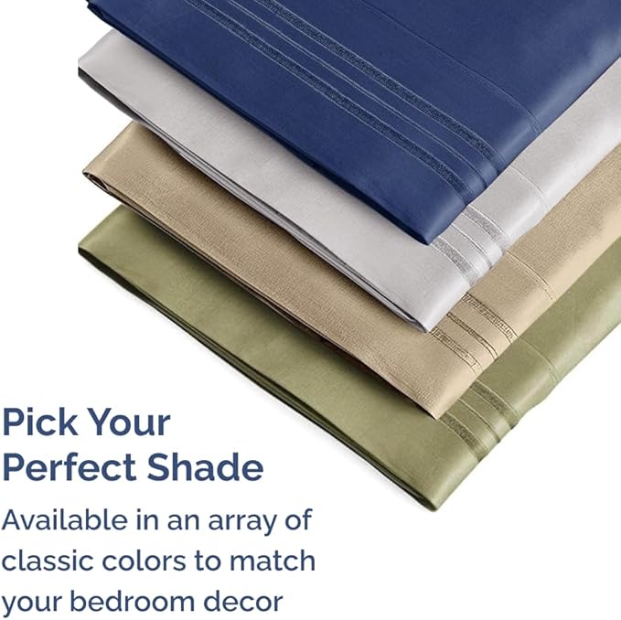 King Pillow Cases Set of 6 - Ultra Soft Hotel Quality Pillowcase Covers - Comfy & Wrinkle Free - Shrink, Stain and Fade Resistant - Easy-Care, Machine Washable Pillow Protectors - 6 Piece Set - Purple