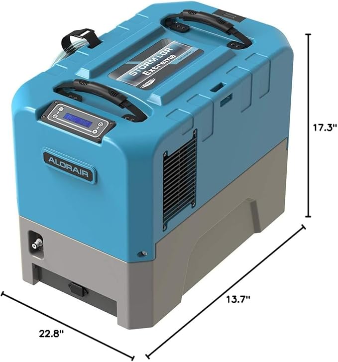 ALORAIR Commercial Dehumidifier with Pump, Up to 180 PPD (Saturation), 85 PPD at AHAM, 6 Years Limited Warranty, LGR Industrial Dehumidifier for Flood Repair, Crawlspace and Basement Drying