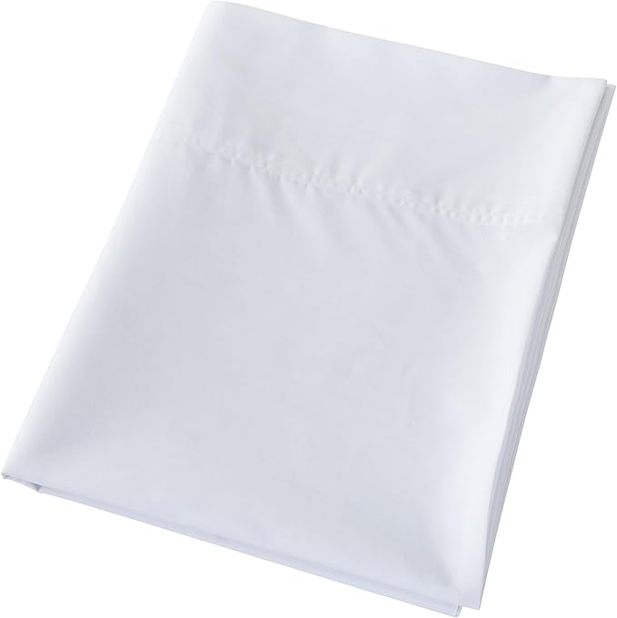 WhatsBedding Body Pillow Cover Cotton Fabric, Long Pillowcase Breathable & Skin-Friendly, Envelope Closure - White (20x54 inch)