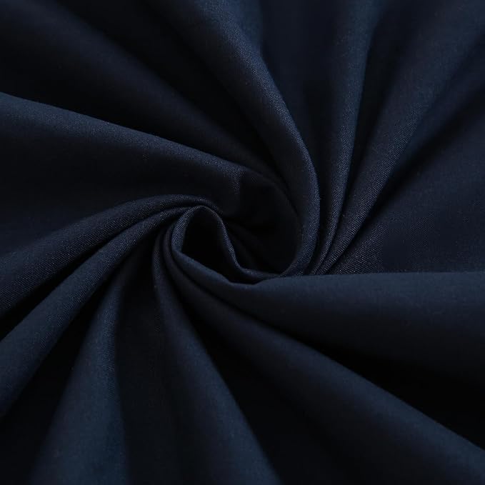 Merryword Navy Pillowcases King Size Ruffled Pillow Shams Set of 2 Cute Pillowcases Navy Blue Shabby Chic Pillow Cover 2 Pack