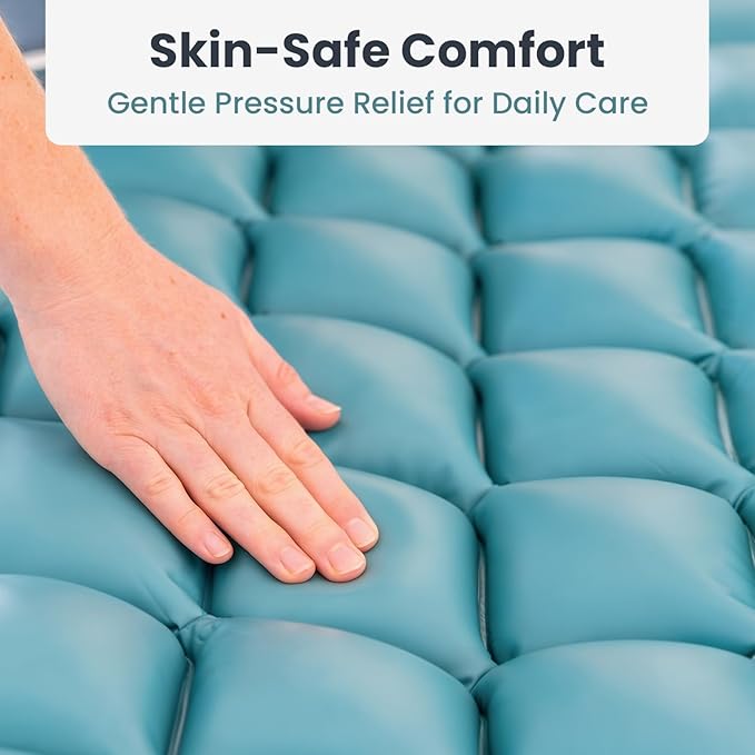Pelegon Alternating Air Pressure Mattress Pad – Hospital Bed Mattress Topper for Bedridden Patients, Pressure Relief Mattress Topper to Reduce Bed Sores, Whisper-Quiet Pump, Medical-Grade Support