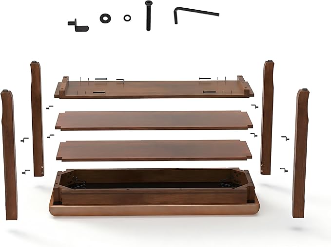 Shoe Rack Bench Entryway Storage with Leather Cushion, Shoe Organizer Bench for Entryway, Front Doors Entrances Hallway,Mudroom,Closet, Bedroom,Solidwood 3 Height-Adjustable Removable Shelve,23.6"
