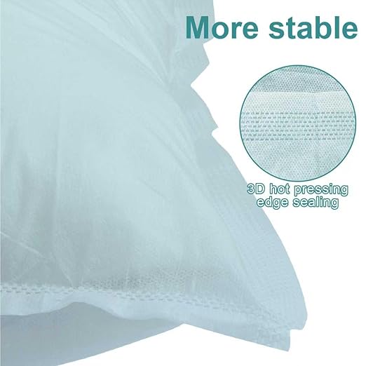 Disposable Pillow Case Covers(Pack of 100),Bulk Pillow Cases for Medical Hospital Travel,Paper Pillow Cases Disposable 21” Width x 30”Length (Blue)