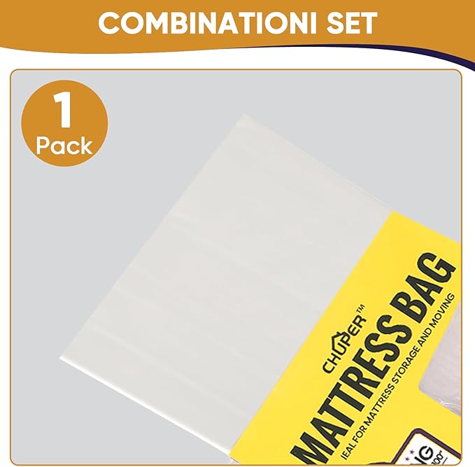 King/Cal King Mattress Bag for Moving and Storage,Waterproof Plastic Mattress Cover for Disposal and Protection
