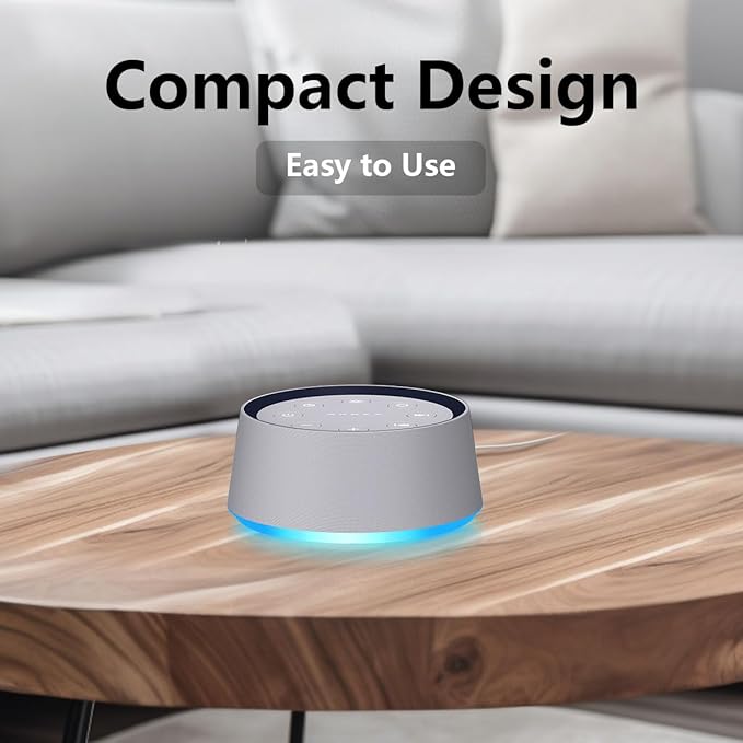 Sound Machine with 30 Soothing Sounds White Noise Machine 12 Colors Night Light for Baby Adults Kids Sleep Machines 36 Volume Levels 5 Timers for Home Office