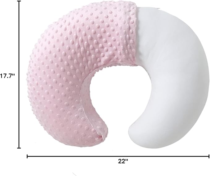 Baby Nursing Pillow and Body Positioner with Premium Slipcover for Breastfeeding for Baby Boys and Girls, Feeding Pillow with Breathable Comfortable Pillowcase (Blushing Bride)