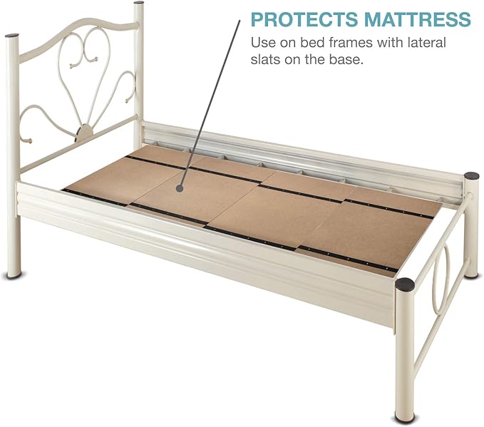DMI Foldable Box Spring, Bunkie Board, Bed Support Slats for Support to Streamline and Minimize the Bed, No Assembly Needed, Twin Size, 60 x 30,Brown