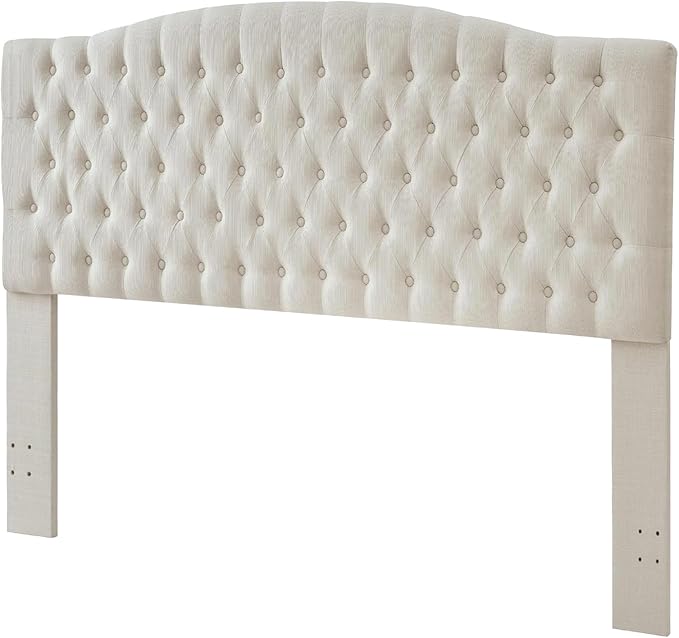 Furpopup Linen Upholstered Headboard King/Cal King Size Latest Model Wall Mount, Bed Frame Mount, Featuring High-Density Sponge Padding, Luxury Texture Easy Assembly Comfort and Style-Ivory