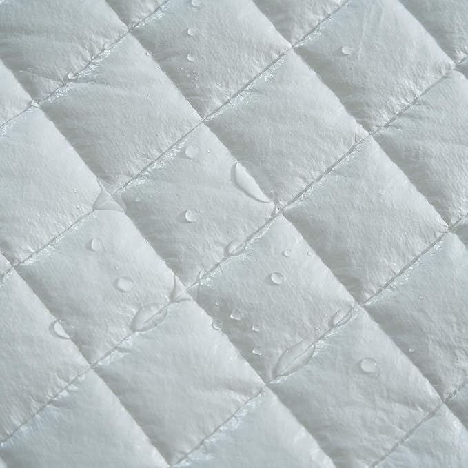 Elif King Size Mattress Protector, Waterproof, Quilted Cover Pad with Elastic Band Straps for Kids, Soft&Comfortable, Breathable, Vinyl Free (King)
