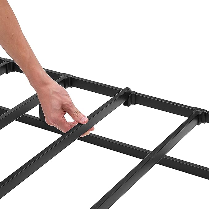 Amazon Basics Sturdy Smart Box Spring Bed Base, 7-Inch Height Mattress Foundation, Tool-Free Easy Assembly, Full, 74" x 53" x 7", White