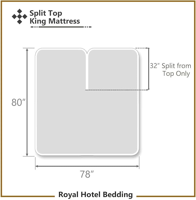 Royal Hotel Bedding Abripedic Crispy Percale Sheets, 300-Thread-Count, 4PC Solid Sheet Set, 100% Cotton, Up to 18 Inch Deep Pocket, Top Split King, White