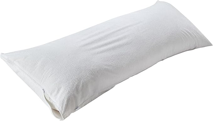Kingnex Down Feather Proof Body Pillow Protectors 20x54 Waterproof Soft Bamboo Viscose Terry Pillow Covers 1 Pack Only 21x55