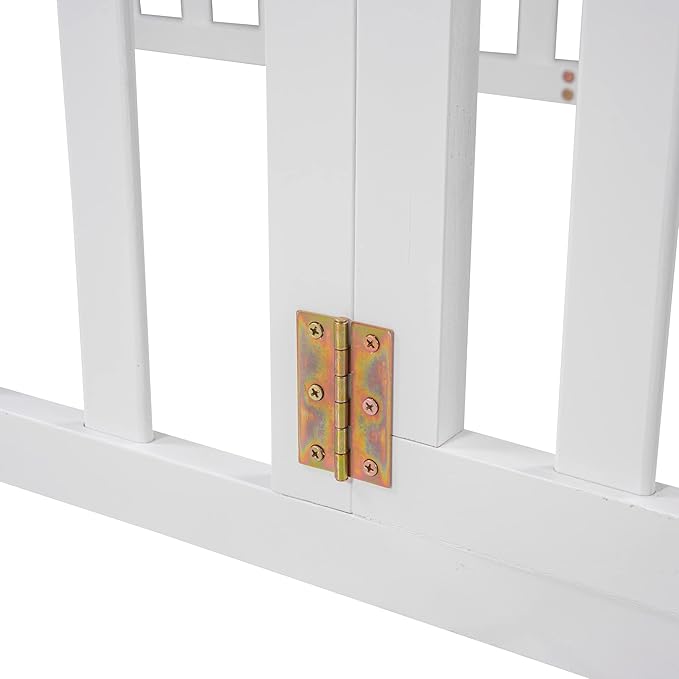 Bellemave Twin Size Montessori Floor Bed with 21.7" High Rails, Pine,Plywood Floor Bed with Small Door, White