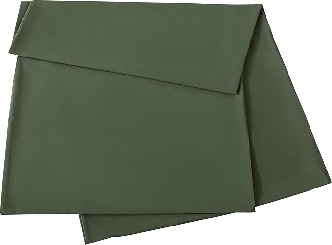 WhatsBedding Body Pillow Cover Cotton Fabric, Long Pillowcase Breathable & Skin-Friendly, Envelope Closure - Olive Green (20x54 inch)