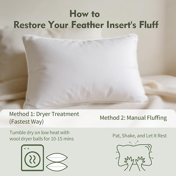 14"x24" Pillow Inserts Soft Feather Pillow Set of 1 Indoor Decorative Sofa Down Pillows Bed Pillows Couch Pillow