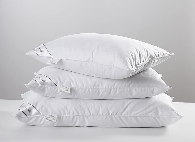 Natural Goose Down&Feather Pair Pillows Insert, Set of 2 Bedding Soft Pillows 100% Soft Cotton King 20x36in