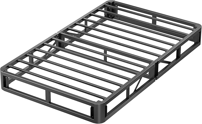 MAF Twin XL Box Spring and Cover Set, 7 Inch High Profile Metal BoxSpring 3500 lbs Black Heavy Duty Metal Mattress Foundation with Easy Clean Fabric Cover, Easy Assembly