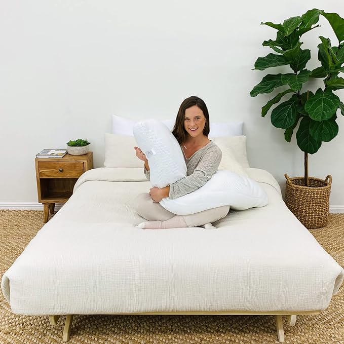 Supportive Full Body Pillow Contours to Body Soft Pillow Extra Long Pillow for Bed All Sleep Positions Pregnancy Pillows Back Leg Pillow Washable