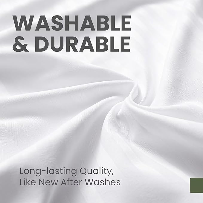 Pillow Covers Bed Pillow Protectors with Zipper, Pillow Cases, Luxury Hotel Quality, Breathable, Soft, Machine Washable, Queen Size, 20 x 30, 2 Pack