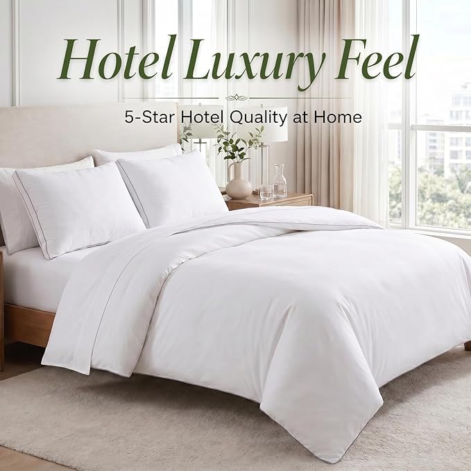Goose Down Pillow, Standard Size Set of 1 with 3-Layer Design, Hotel Down Bed Pillow for Side, Back, and Stomach Sleepers, Soft 600 Thread Count Cotton Cover–Luxury Hotel Pillows Quality(20" x 26")