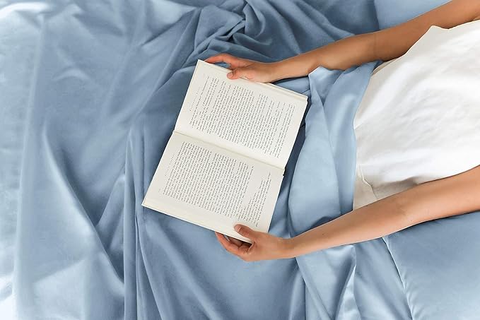 King 6 Piece Sheet Set - Comfy, Breathable & Cooling - Hotel Luxury Bedding for Women, Men, Kids, Teens & Children - 1 Flat & 1 Fitted Sheet & 4 Pillowcases w/ Deep Pockets - Wrinkle Free - Baby Blue