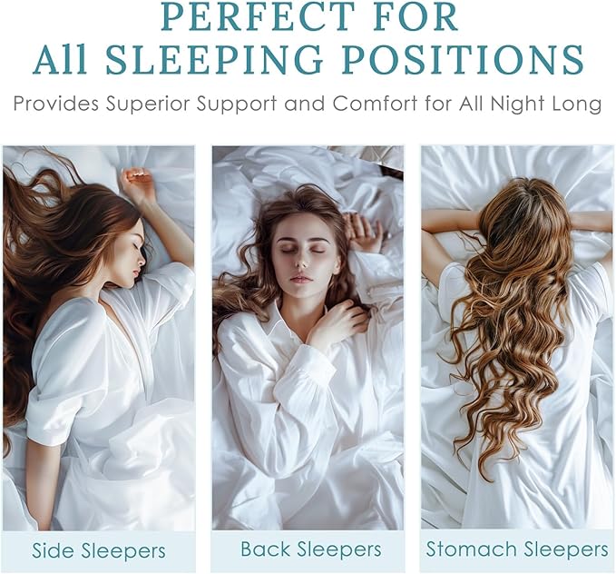 HUXMEYSON Pillows Queen Size Set of 2, Luxury Hotel Bed Pillows Set with Down Alternative Filling for Side and Back Sleepers