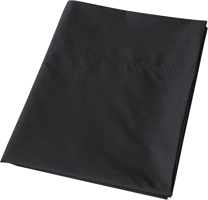 WhatsBedding Body Pillow Cover Cotton Fabric, Long Pillowcase Breathable & Skin-Friendly, Envelope Closure - Black (20x54 inch)