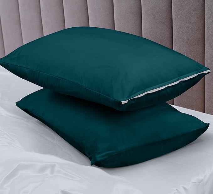 Utopia Bedding Premium 100% Waterproof Pillow Protectors with Zipper Standard Size (Set of 2), Bed Bug and Dust Mite Proof Zippered Pillow Covers, Pillow Encasement Cases, Teal