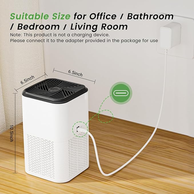 Air Purifier for Home Large Room Up to 1750ft², H13 HEPA with Sleep Mode, Air Cleaner with Aromatherapy for Office, Living Room, Bedroom, Remove Smoke Odor, Home Pets, White Black